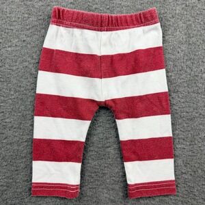Lila & Jack Red and White Striped Baby Leggings Size 3-6M AT5743
